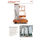 Electric Ladder Aluminum Platform Work Single Mast 1