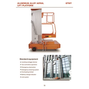 Electric Ladder Aluminum Platform Work Single Mast