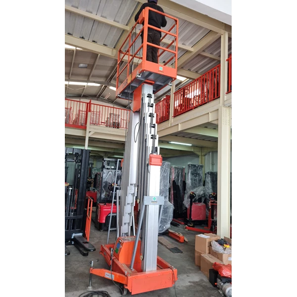 Electric Ladder Hydraulic Aluminum Platform Work 14 Meter Double Mast