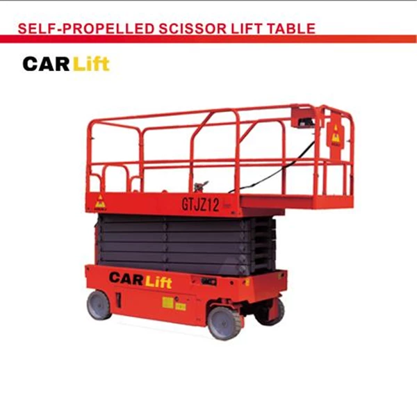 Self propelled scissor lift table